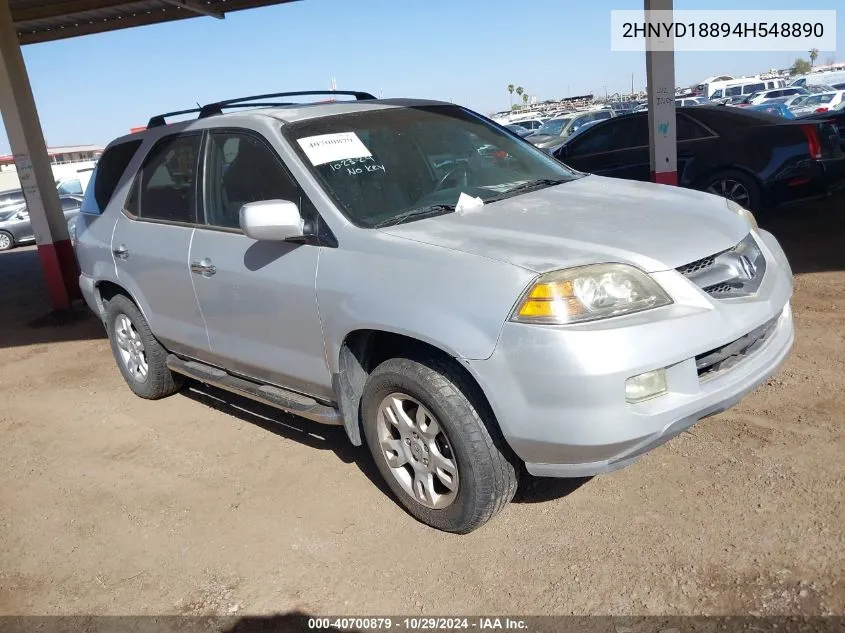 2004 Acura Mdx VIN: 2HNYD18894H548890 Lot: 40700879