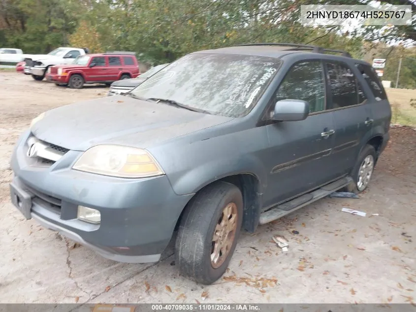 2004 Acura Mdx VIN: 2HNYD18674H525767 Lot: 40709035