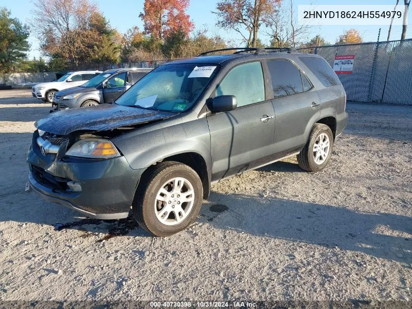 2004 Acura Mdx VIN: 2HNYD18624H554979 Lot: 40730398