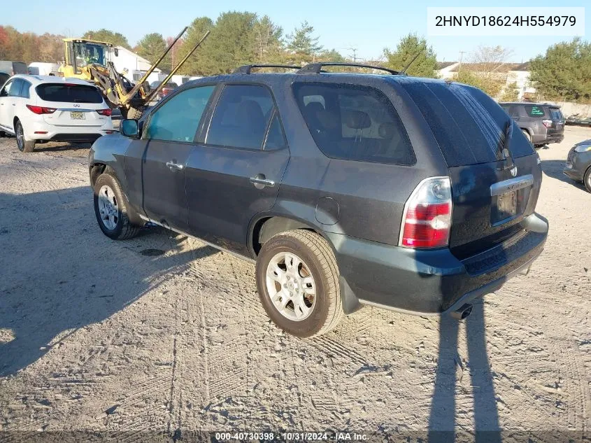 2004 Acura Mdx VIN: 2HNYD18624H554979 Lot: 40730398