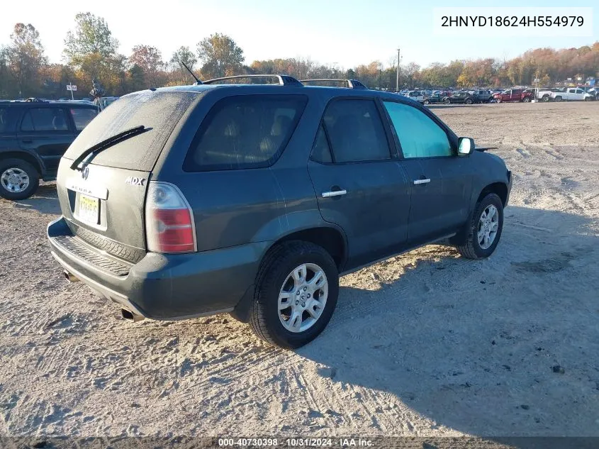 2004 Acura Mdx VIN: 2HNYD18624H554979 Lot: 40730398