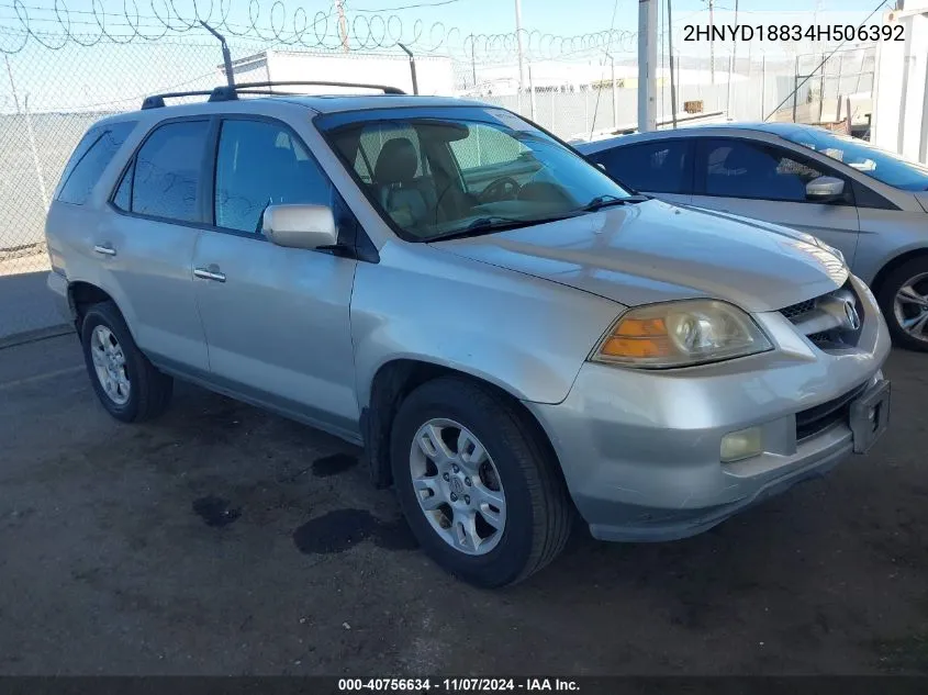 2004 Acura Mdx VIN: 2HNYD18834H506392 Lot: 40756634