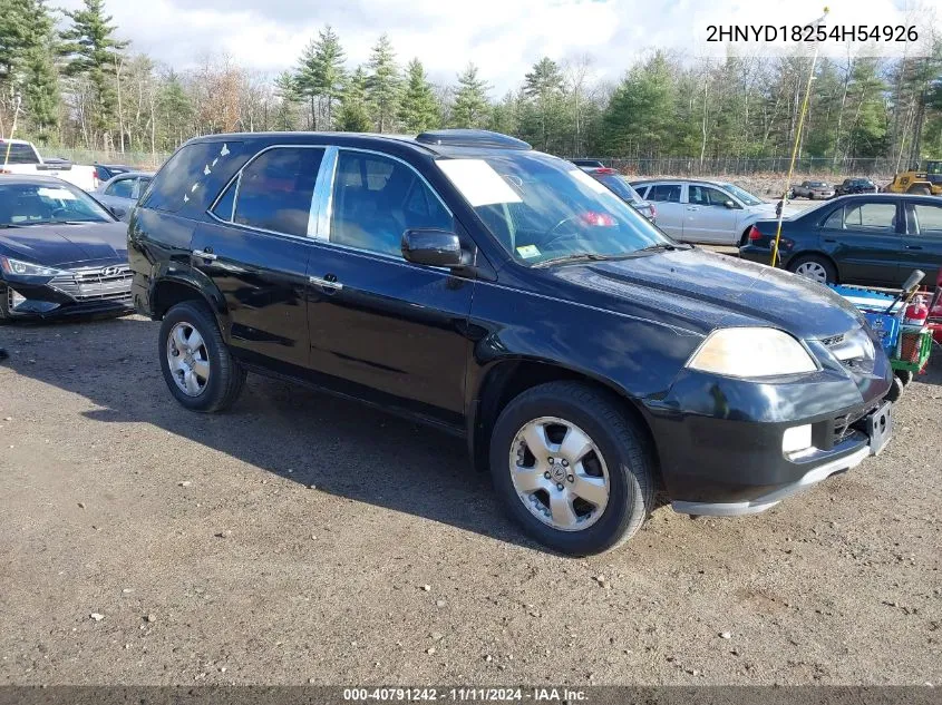 2004 Acura Mdx VIN: 2HNYD18254H54926 Lot: 40791242