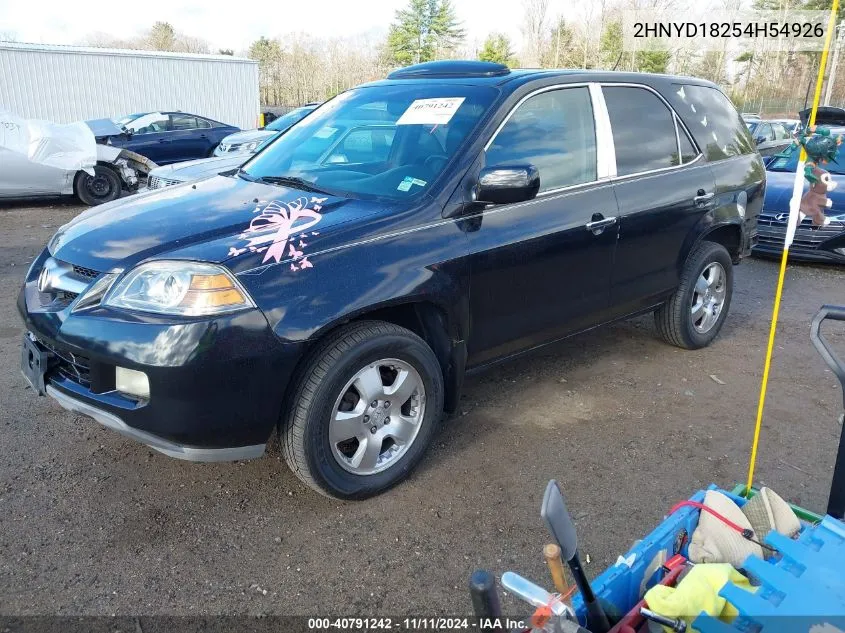 2004 Acura Mdx VIN: 2HNYD18254H54926 Lot: 40791242