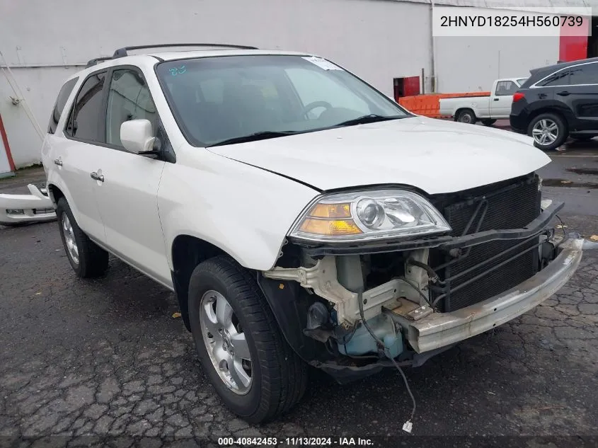 2004 Acura Mdx VIN: 2HNYD18254H560739 Lot: 40842453