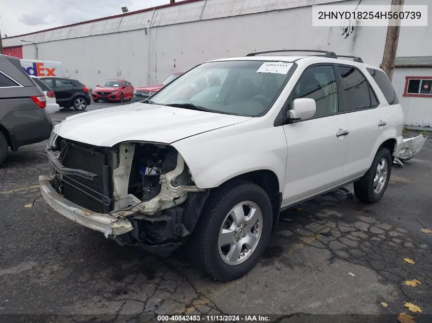 2004 Acura Mdx VIN: 2HNYD18254H560739 Lot: 40842453