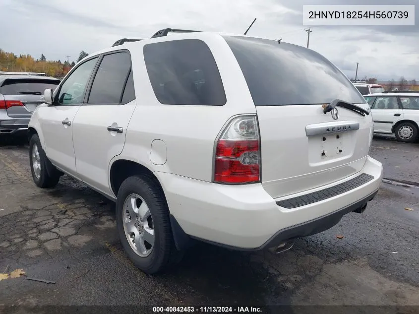 2004 Acura Mdx VIN: 2HNYD18254H560739 Lot: 40842453