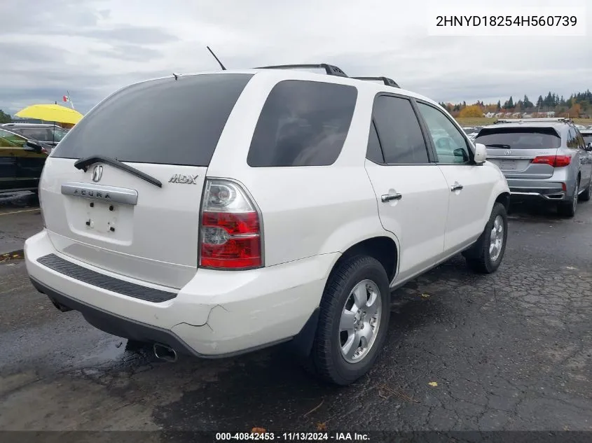 2004 Acura Mdx VIN: 2HNYD18254H560739 Lot: 40842453