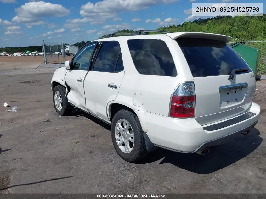 2005 Acura Mdx VIN: 2HNYD18925H525798 Lot: 39324069