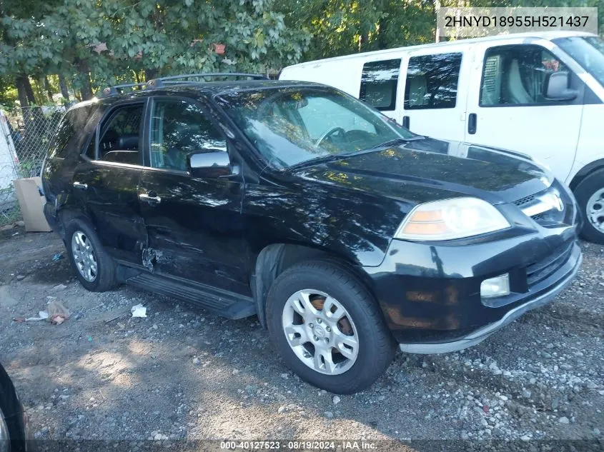 2005 Acura Mdx VIN: 2HNYD18955H521437 Lot: 40127523