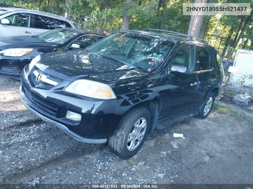 2005 Acura Mdx VIN: 2HNYD18955H521437 Lot: 40127523