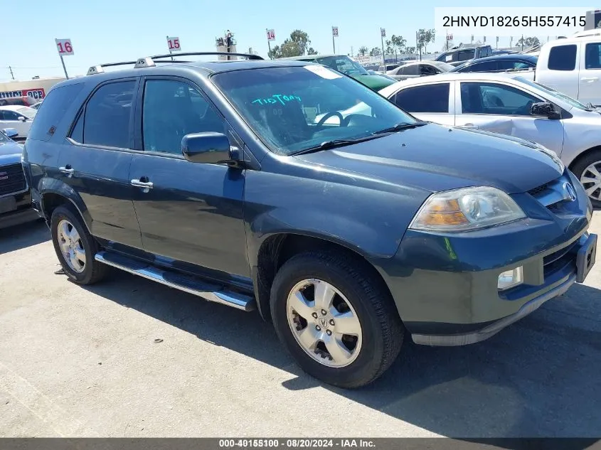 2005 Acura Mdx VIN: 2HNYD18265H557415 Lot: 40155100