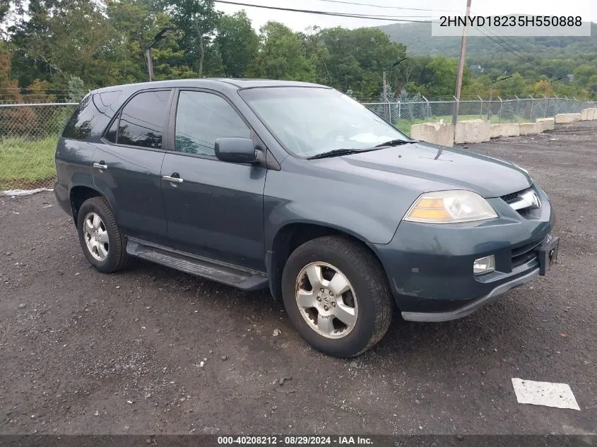 2005 Acura Mdx VIN: 2HNYD18235H550888 Lot: 40208212