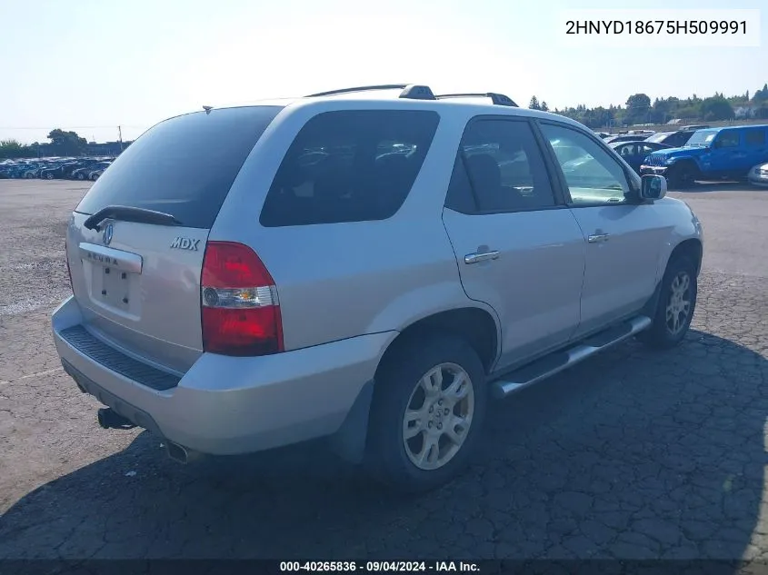 2005 Acura Mdx VIN: 2HNYD18675H509991 Lot: 40265836