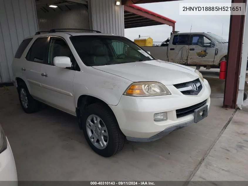 2005 Acura Mdx Touring VIN: 2HNYD18885H521651 Lot: 40310143