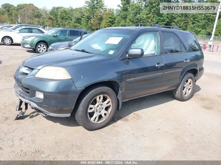 2005 Acura Mdx VIN: 2HNYD18835H553679 Lot: 40351964