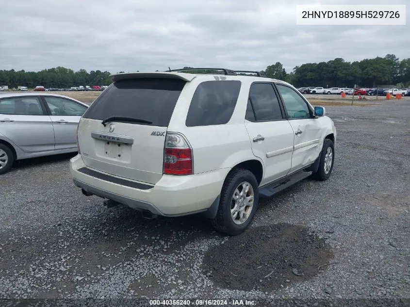 2005 Acura Mdx VIN: 2HNYD18895H529726 Lot: 40356240