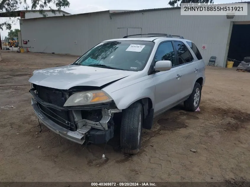 2005 Acura Mdx VIN: 2HNYD18855H511921 Lot: 40369872