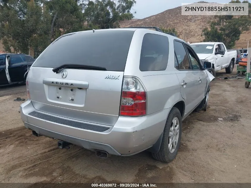 2005 Acura Mdx VIN: 2HNYD18855H511921 Lot: 40369872