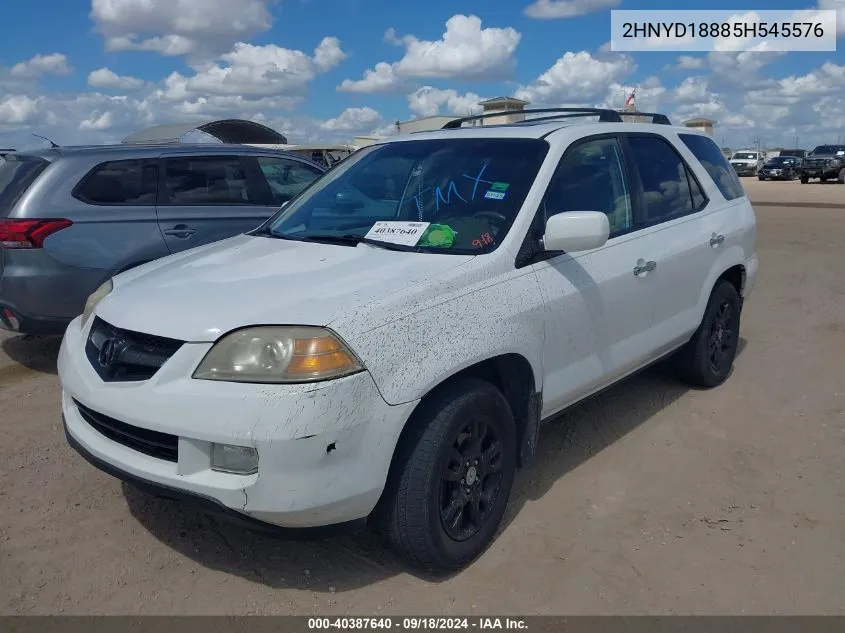 2005 Acura Mdx VIN: 2HNYD18885H545576 Lot: 40387640