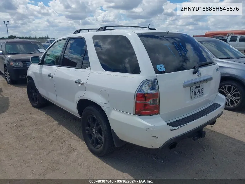 2005 Acura Mdx VIN: 2HNYD18885H545576 Lot: 40387640