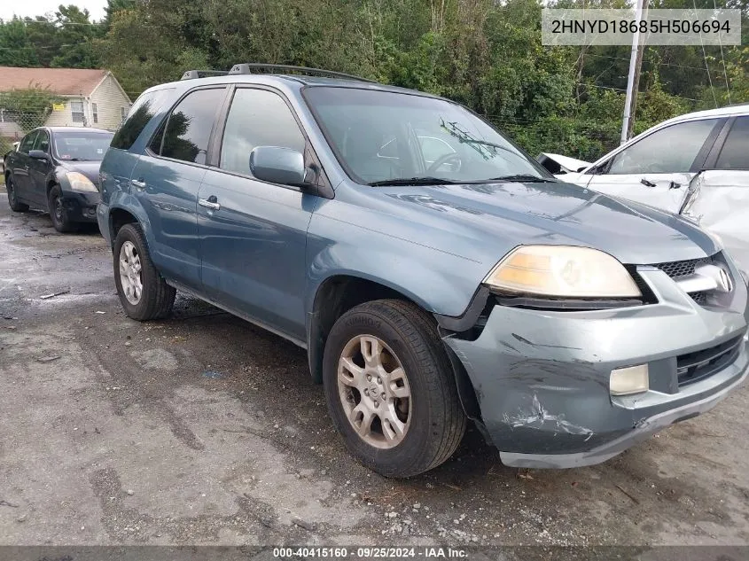 2005 Acura Mdx VIN: 2HNYD18685H506694 Lot: 40415160