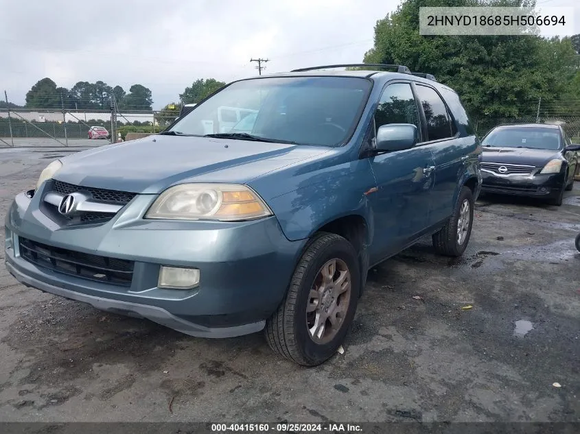 2005 Acura Mdx VIN: 2HNYD18685H506694 Lot: 40415160