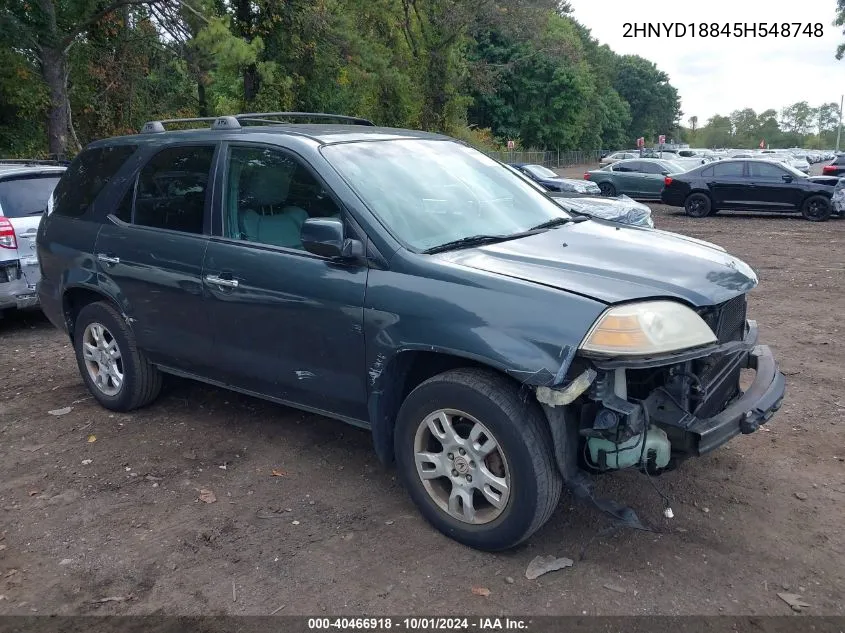 2005 Acura Mdx VIN: 2HNYD18845H548748 Lot: 40466918