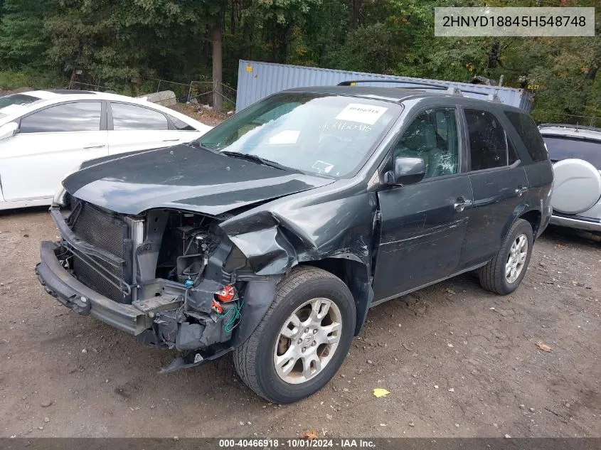 2005 Acura Mdx VIN: 2HNYD18845H548748 Lot: 40466918