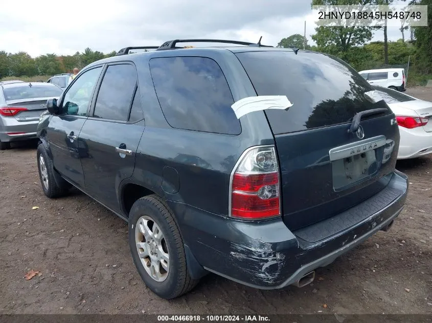 2005 Acura Mdx VIN: 2HNYD18845H548748 Lot: 40466918