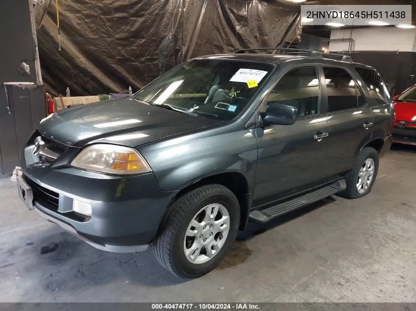 2005 Acura Mdx VIN: 2HNYD18645H511438 Lot: 40474717