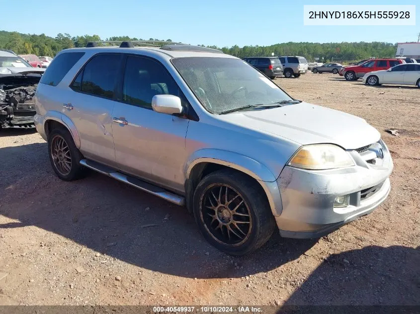 2005 Acura Mdx VIN: 2HNYD186X5H555928 Lot: 40549937