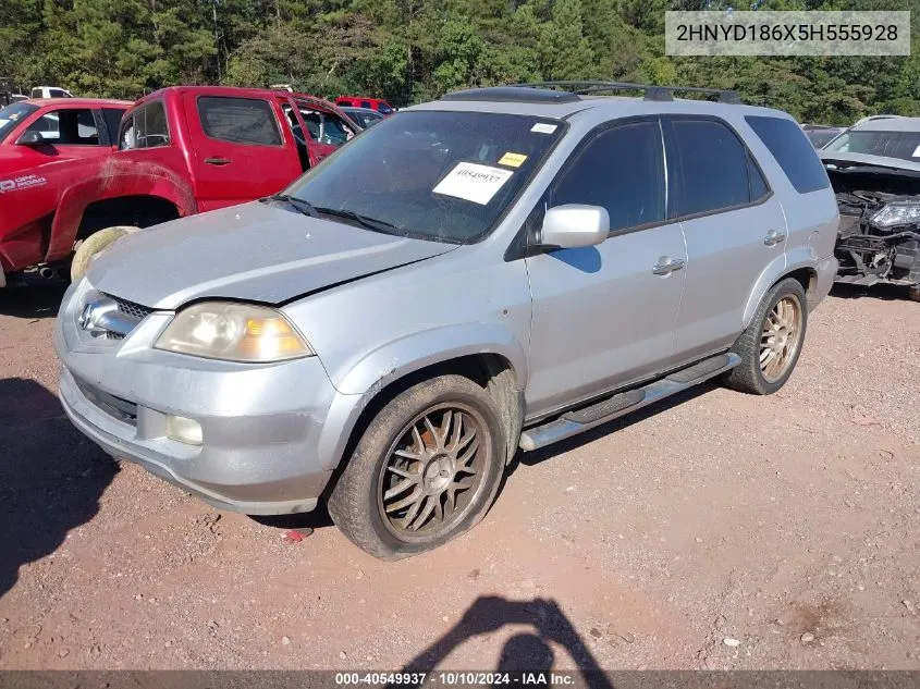 2005 Acura Mdx VIN: 2HNYD186X5H555928 Lot: 40549937