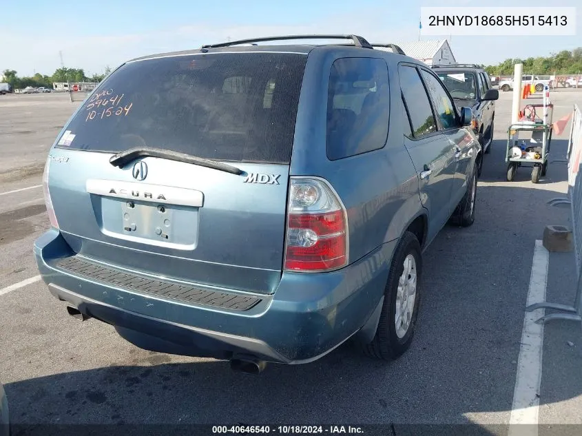 2005 Acura Mdx VIN: 2HNYD18685H515413 Lot: 40646540