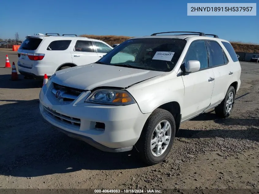 2005 Acura Mdx VIN: 2HNYD18915H537957 Lot: 40649083