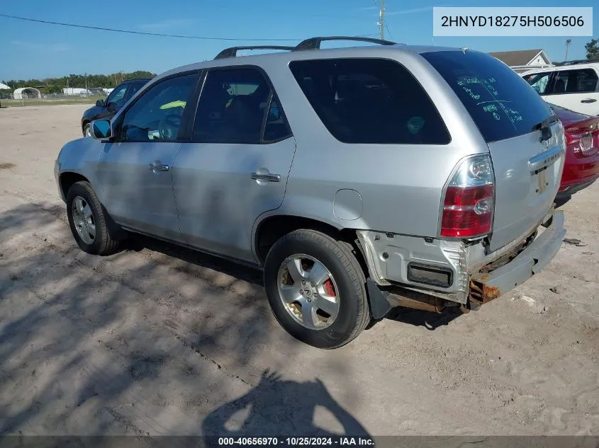 2005 Acura Mdx VIN: 2HNYD18275H506506 Lot: 40656970