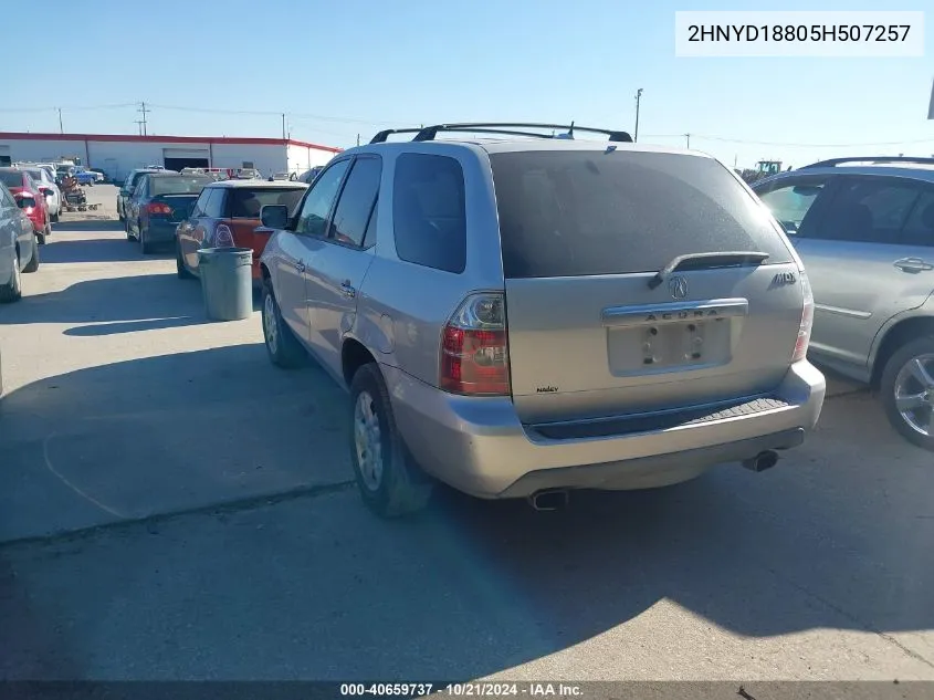 2005 Acura Mdx Touring VIN: 2HNYD18805H507257 Lot: 40659737