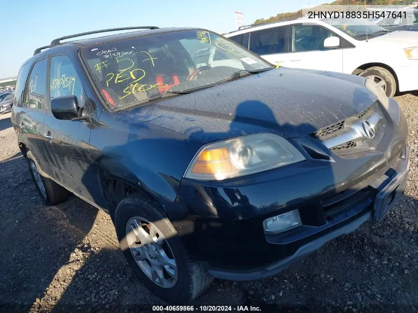 2005 Acura Mdx VIN: 2HNYD18835H547641 Lot: 40659866