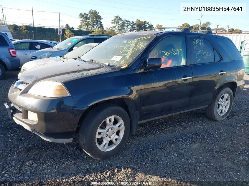 2005 Acura Mdx VIN: 2HNYD18835H547641 Lot: 40659866