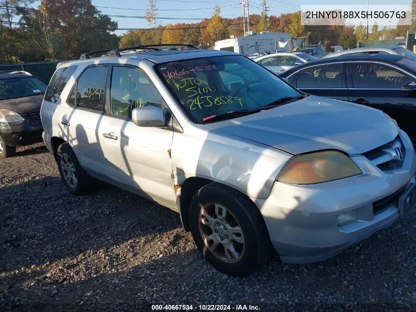 2005 Acura Mdx VIN: 2HNYD188X5H506763 Lot: 40667534