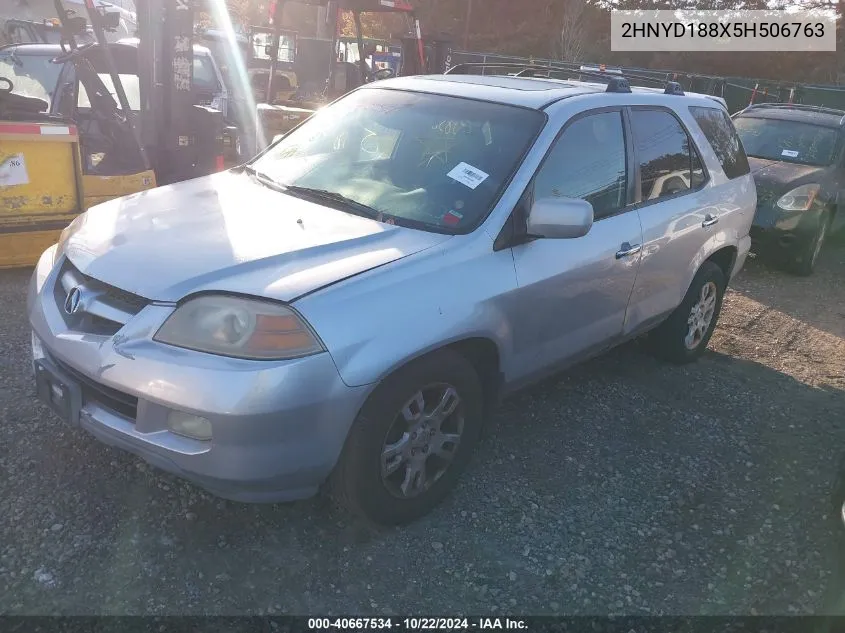 2005 Acura Mdx VIN: 2HNYD188X5H506763 Lot: 40667534