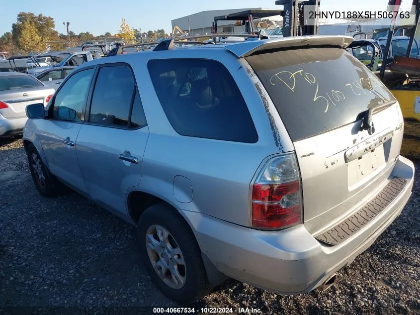 2005 Acura Mdx VIN: 2HNYD188X5H506763 Lot: 40667534