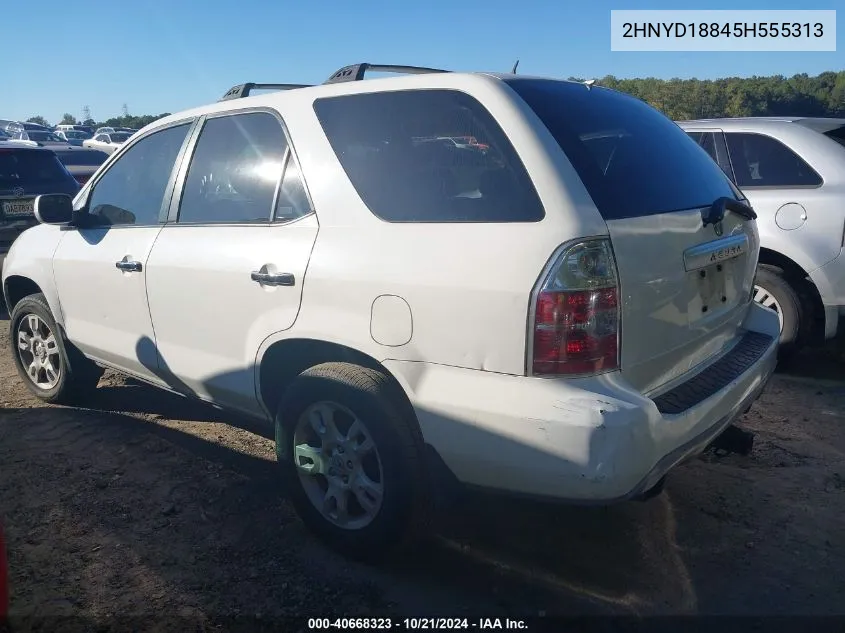 2005 Acura Mdx VIN: 2HNYD18845H555313 Lot: 40668323