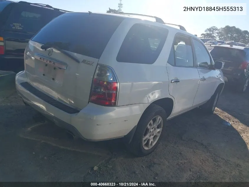 2005 Acura Mdx VIN: 2HNYD18845H555313 Lot: 40668323