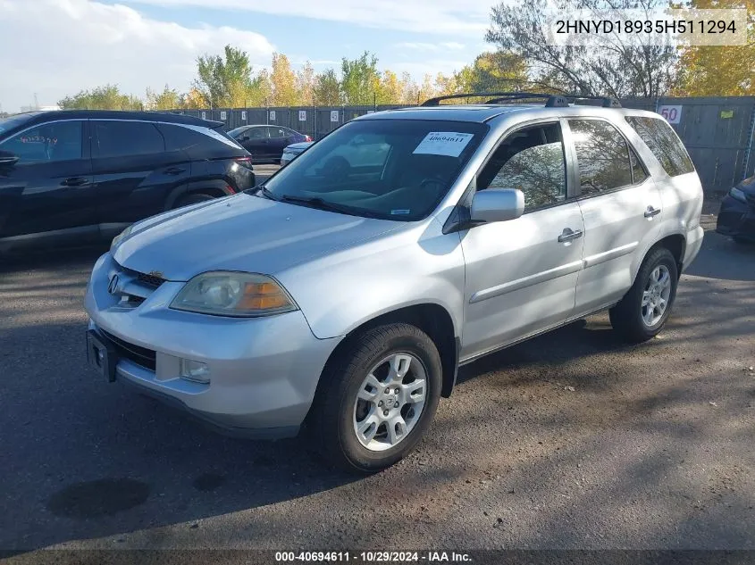 2005 Acura Mdx VIN: 2HNYD18935H511294 Lot: 40694611