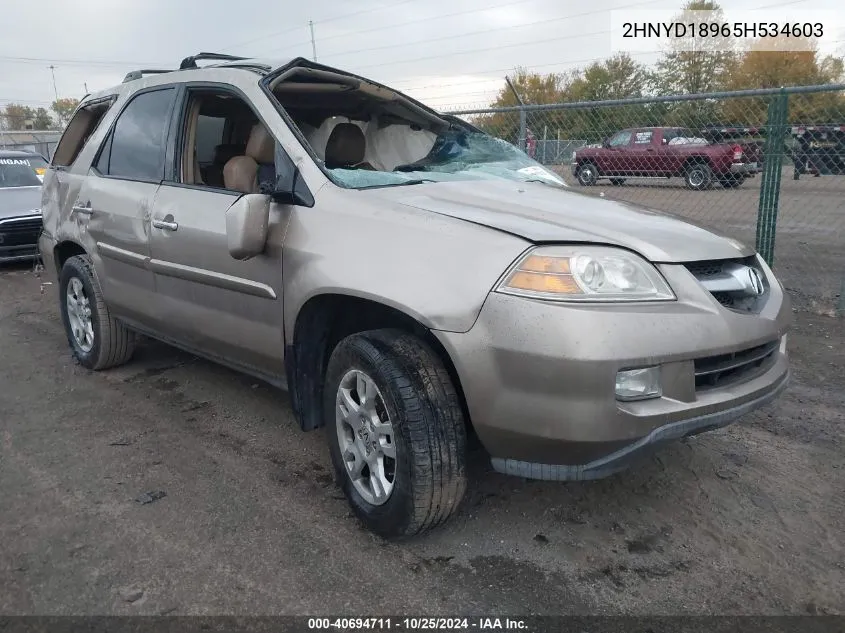 2005 Acura Mdx VIN: 2HNYD18965H534603 Lot: 40694711