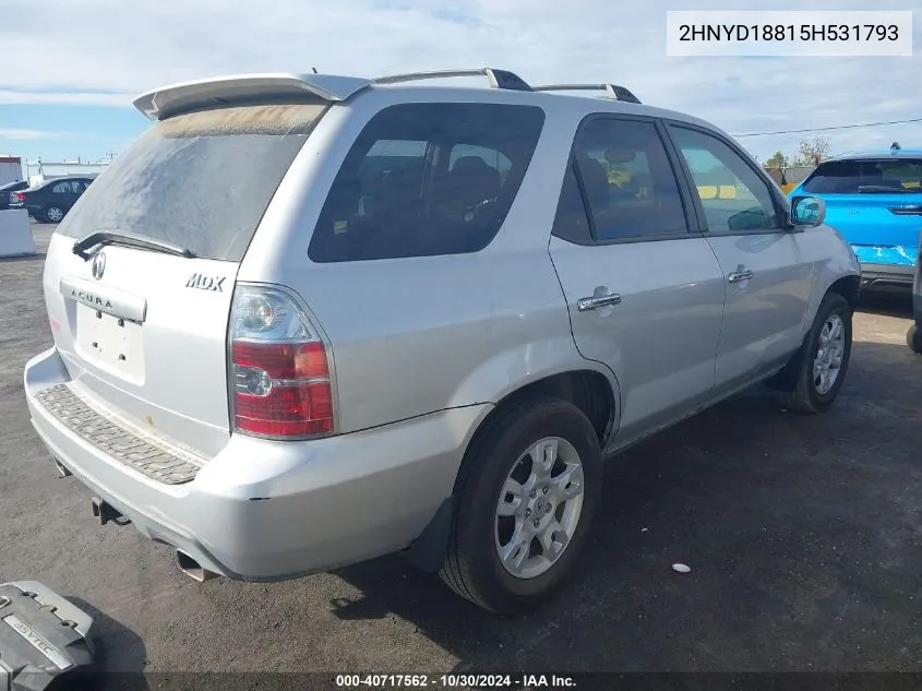 2005 Acura Mdx VIN: 2HNYD18815H531793 Lot: 40717562