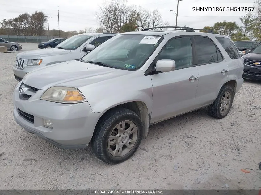 2005 Acura Mdx VIN: 2HNYD18665H547857 Lot: 40745847