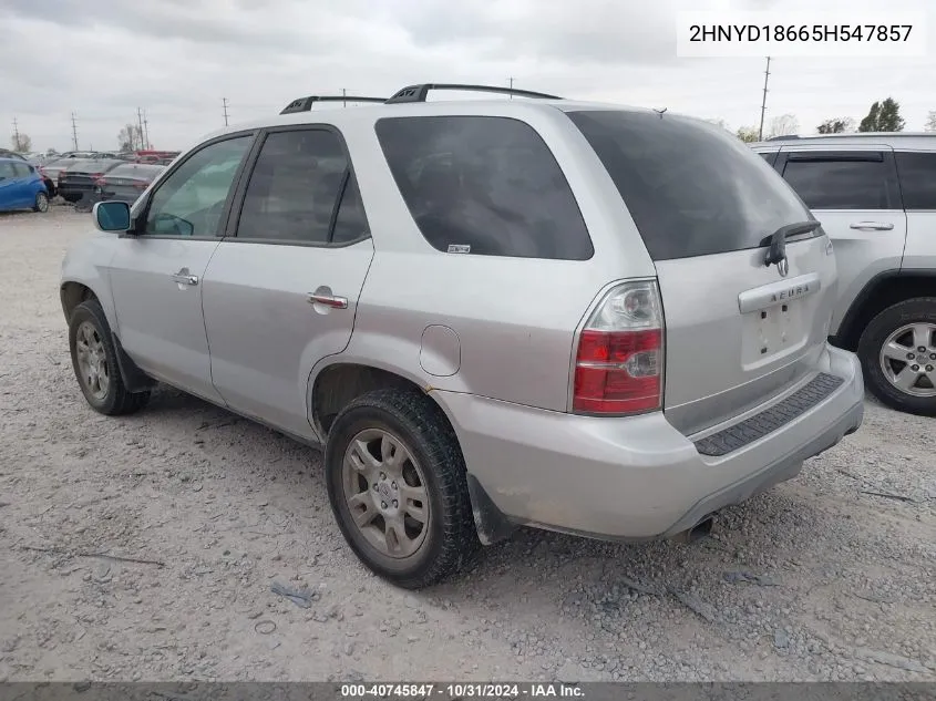 2005 Acura Mdx VIN: 2HNYD18665H547857 Lot: 40745847