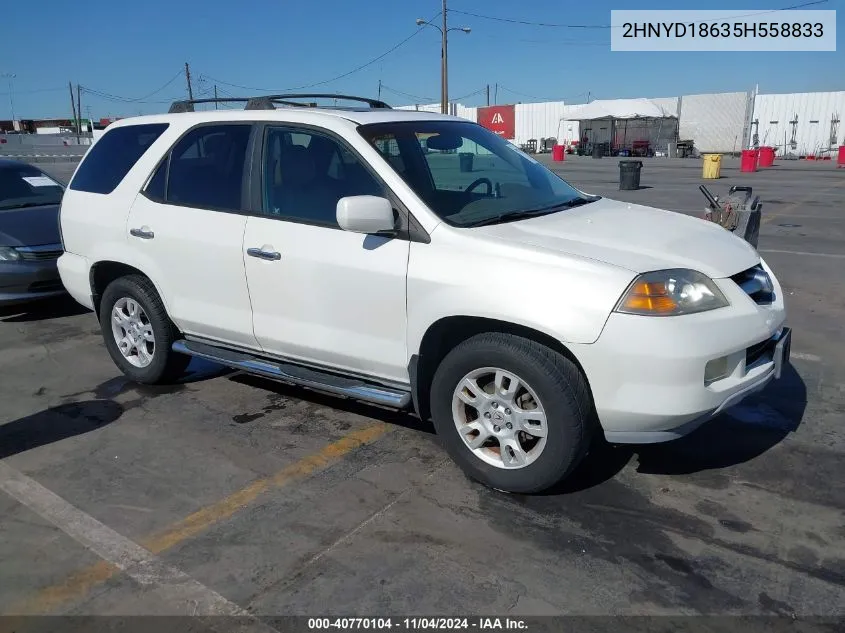 2005 Acura Mdx VIN: 2HNYD18635H558833 Lot: 40770104